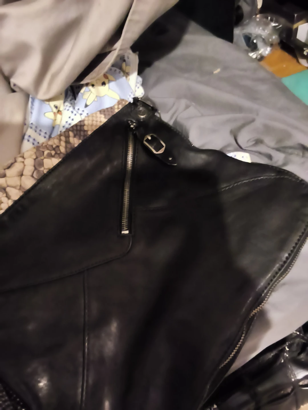 BOYY Black Leather & Snake Print Shoulder Bag - photo 3