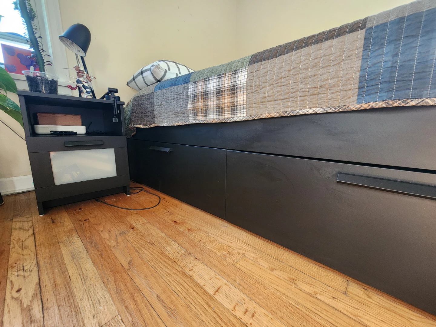 IKEA BRIMNES Queen Bed Frame & Nightstand - photo 3