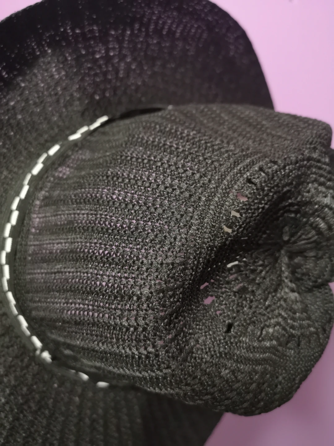 Black Woven Sun Hat