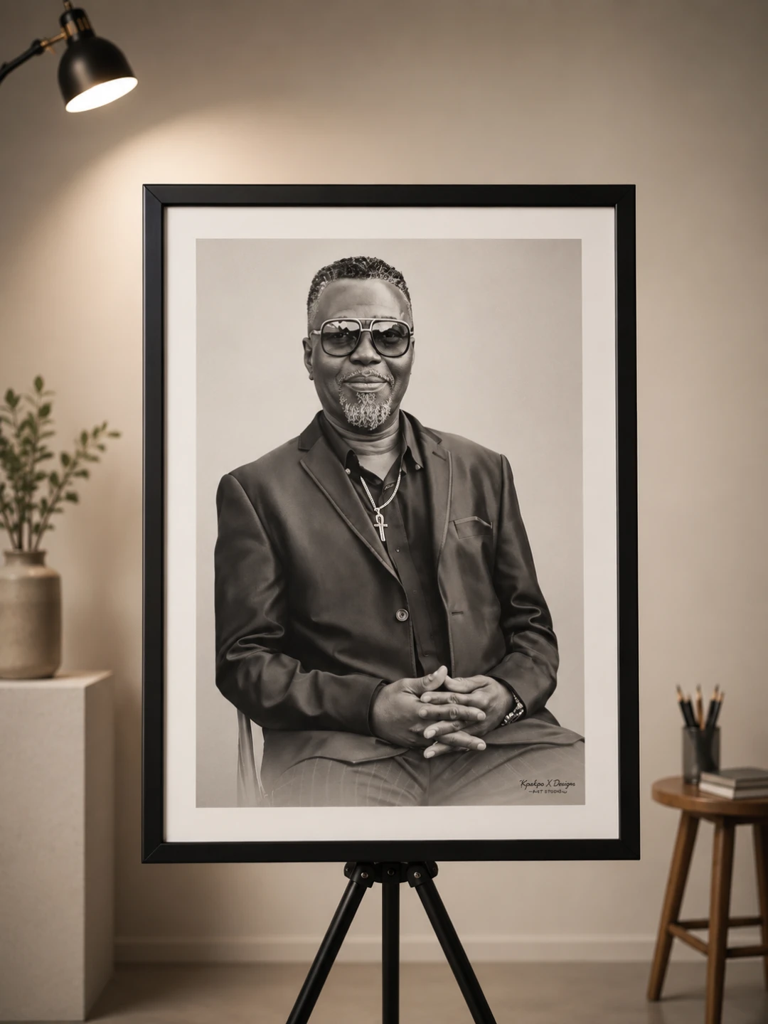 Custom Framed Portrait Drawing - photo 4