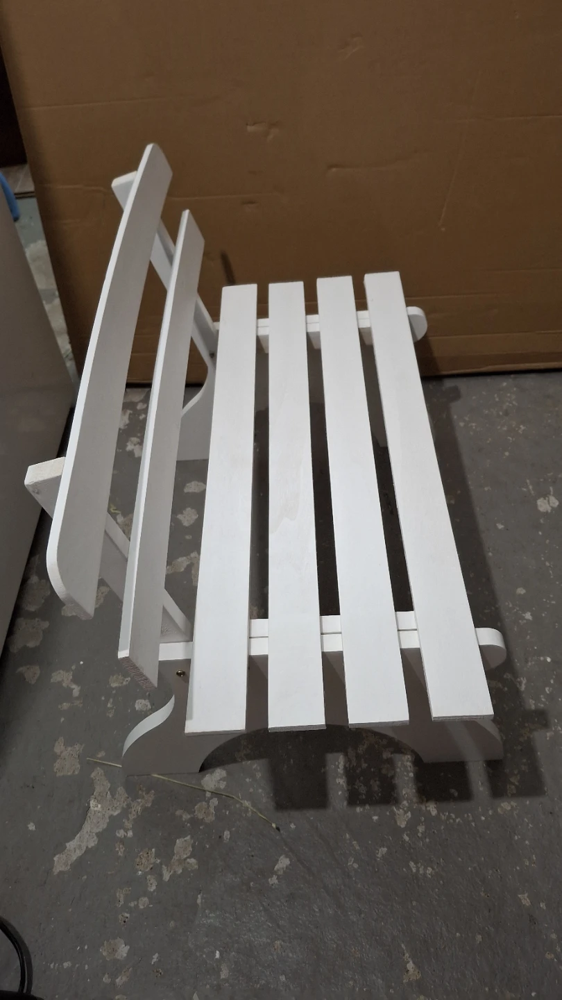 Mini White Wooden Bench (plant stand) 28 x 59 x  49cm - photo 3