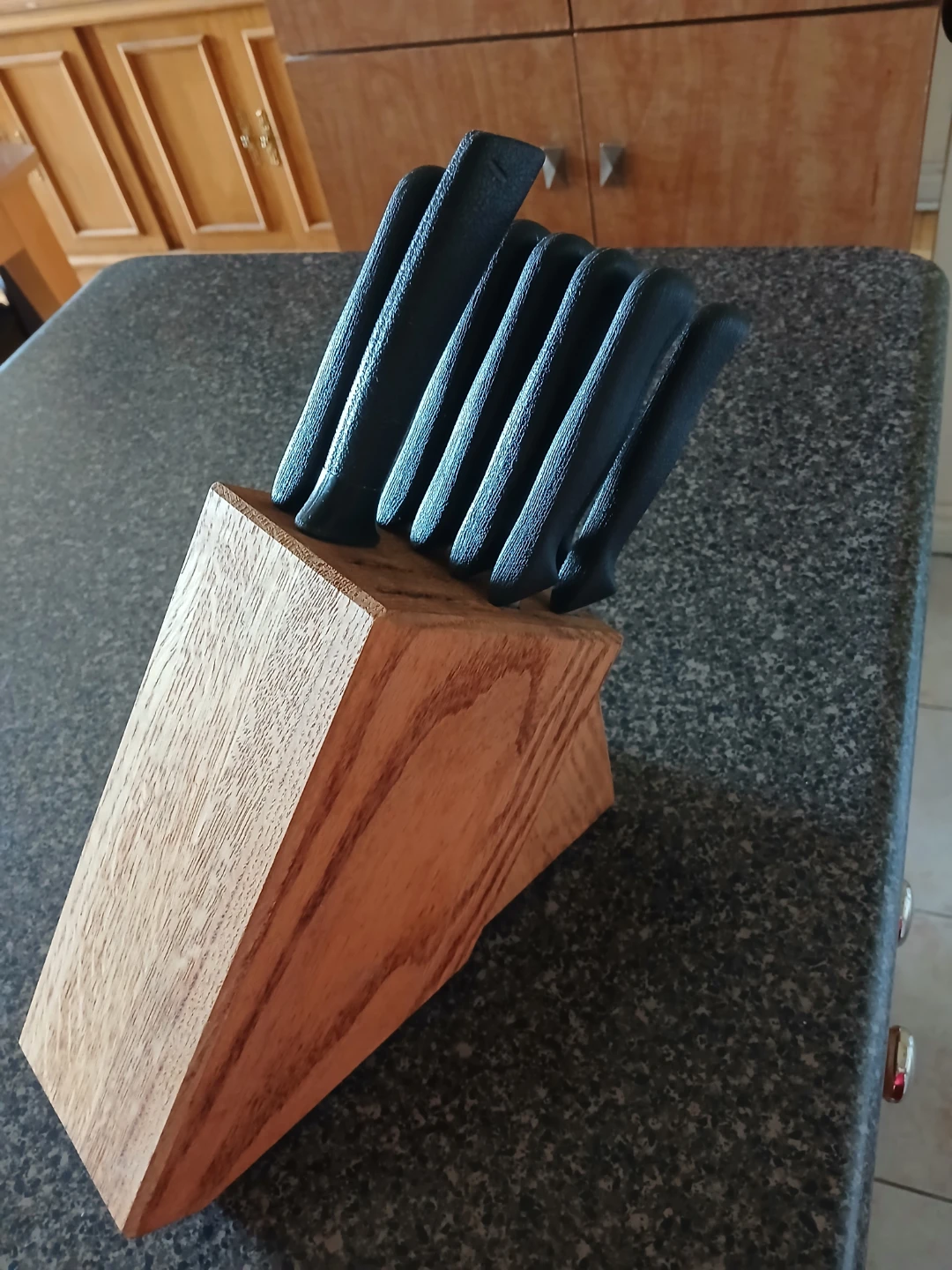 VTG Surgical Stainless USA Kitchen Knife Set with Wooden Block