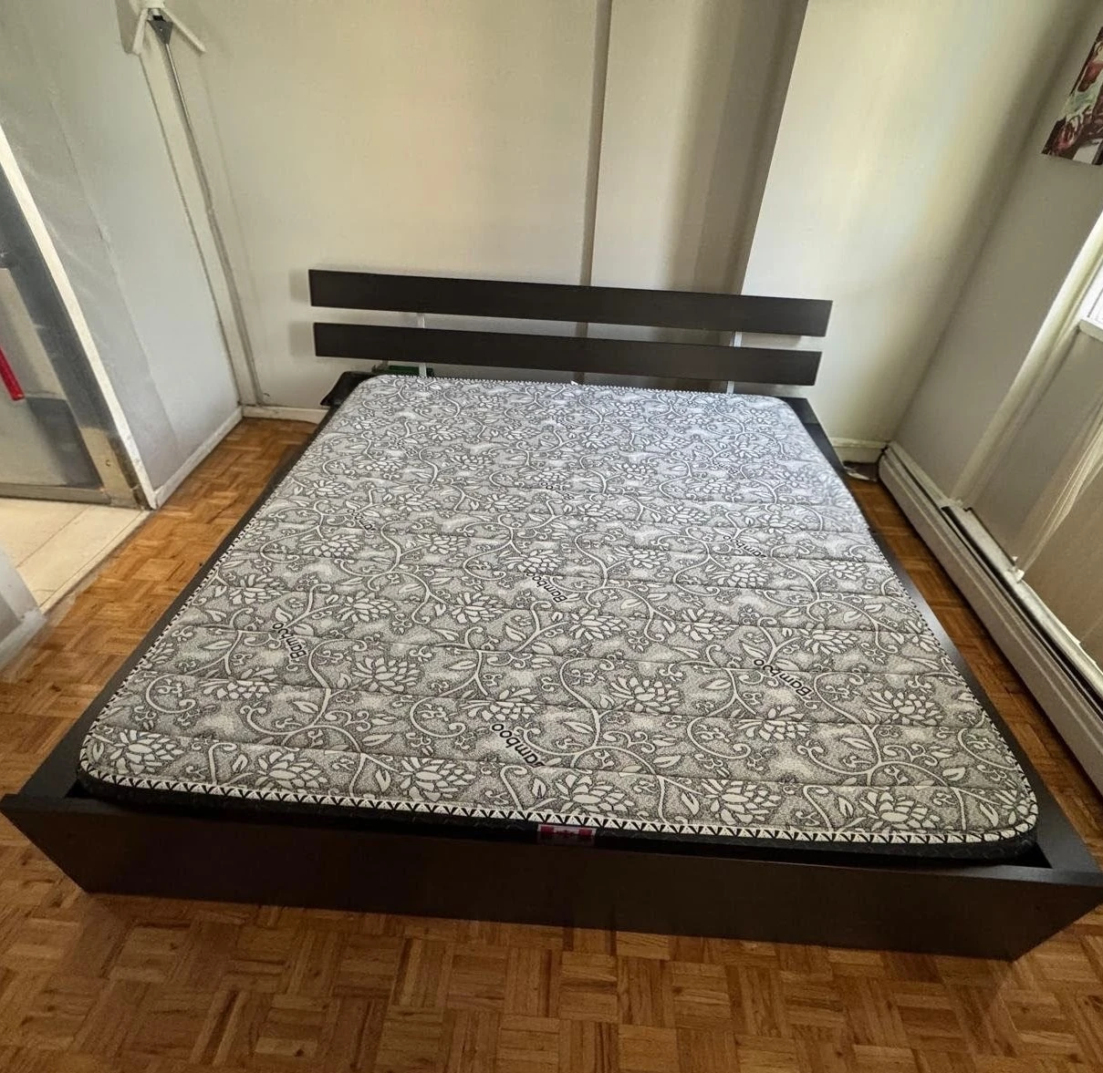 King Bed Frame + King Mattress (7 Months Old) — $400 Firm - photo 2