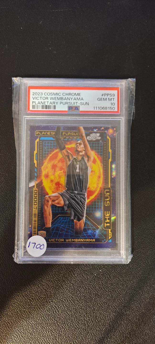 2023 Cosmic Chrome Victor Wembanyama Planetary Pursuit-Sun Card