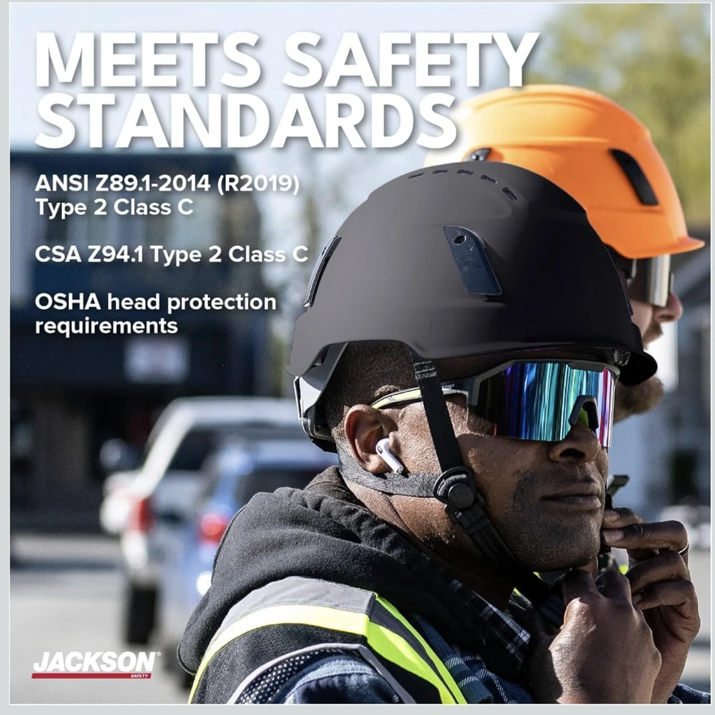 Jackson Safety Micro-Brim Hard Hat type 2 class e/c