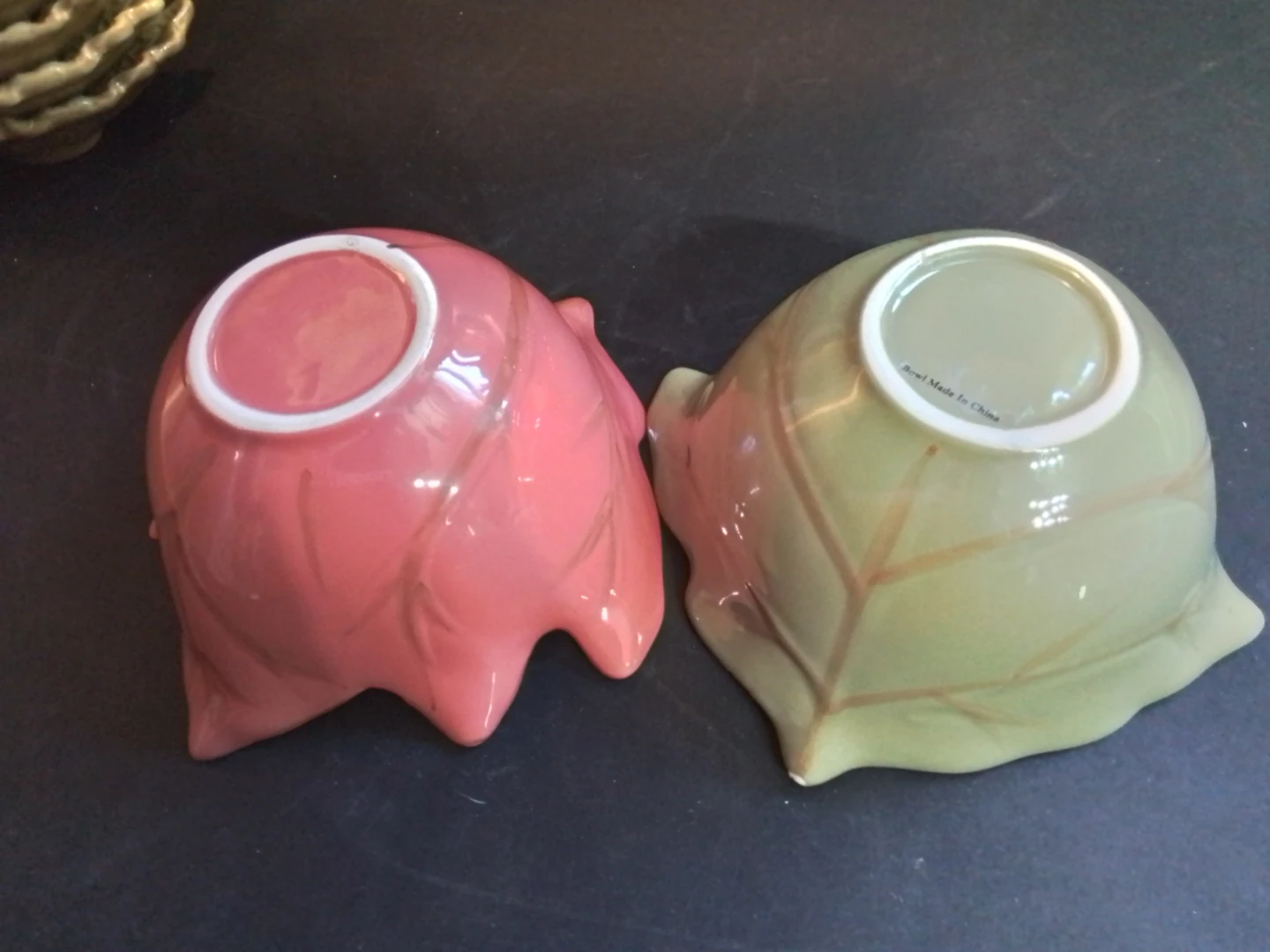 Set of 2 Leaf-Shaped Ceramic Bowls - photo 3