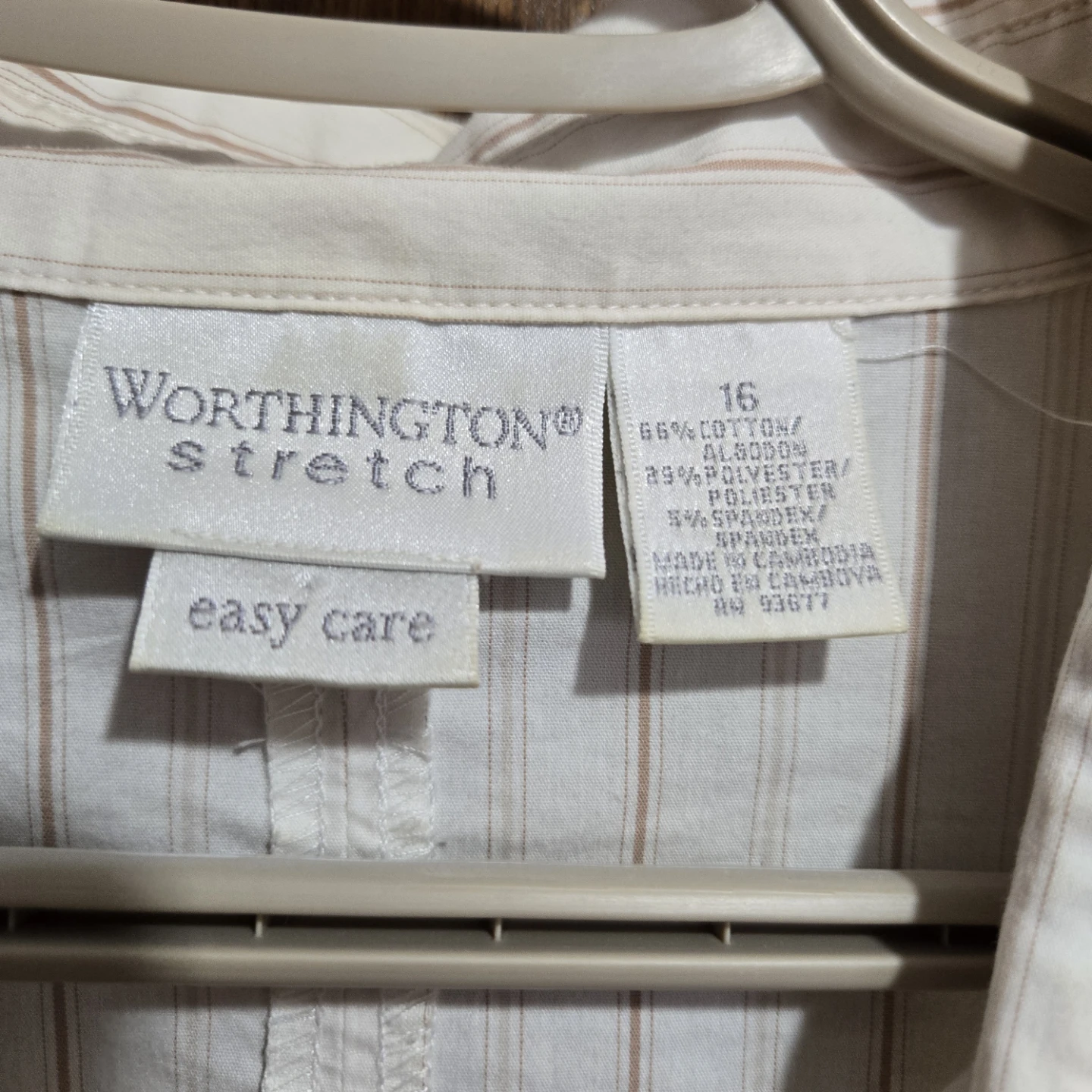 Worthington Stretch Striped Button-Up Shirt - photo 2
