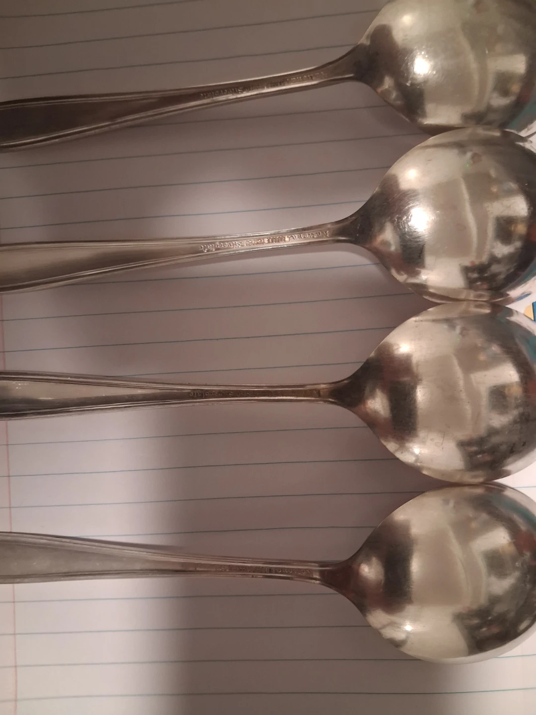 Set of 4 Silver Plated Soup Spoons - photo 2