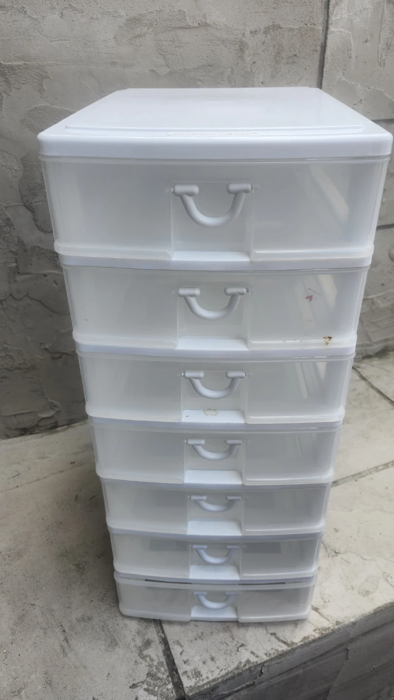 White 7-Drawer Plastic Storage Organizer - photo 3