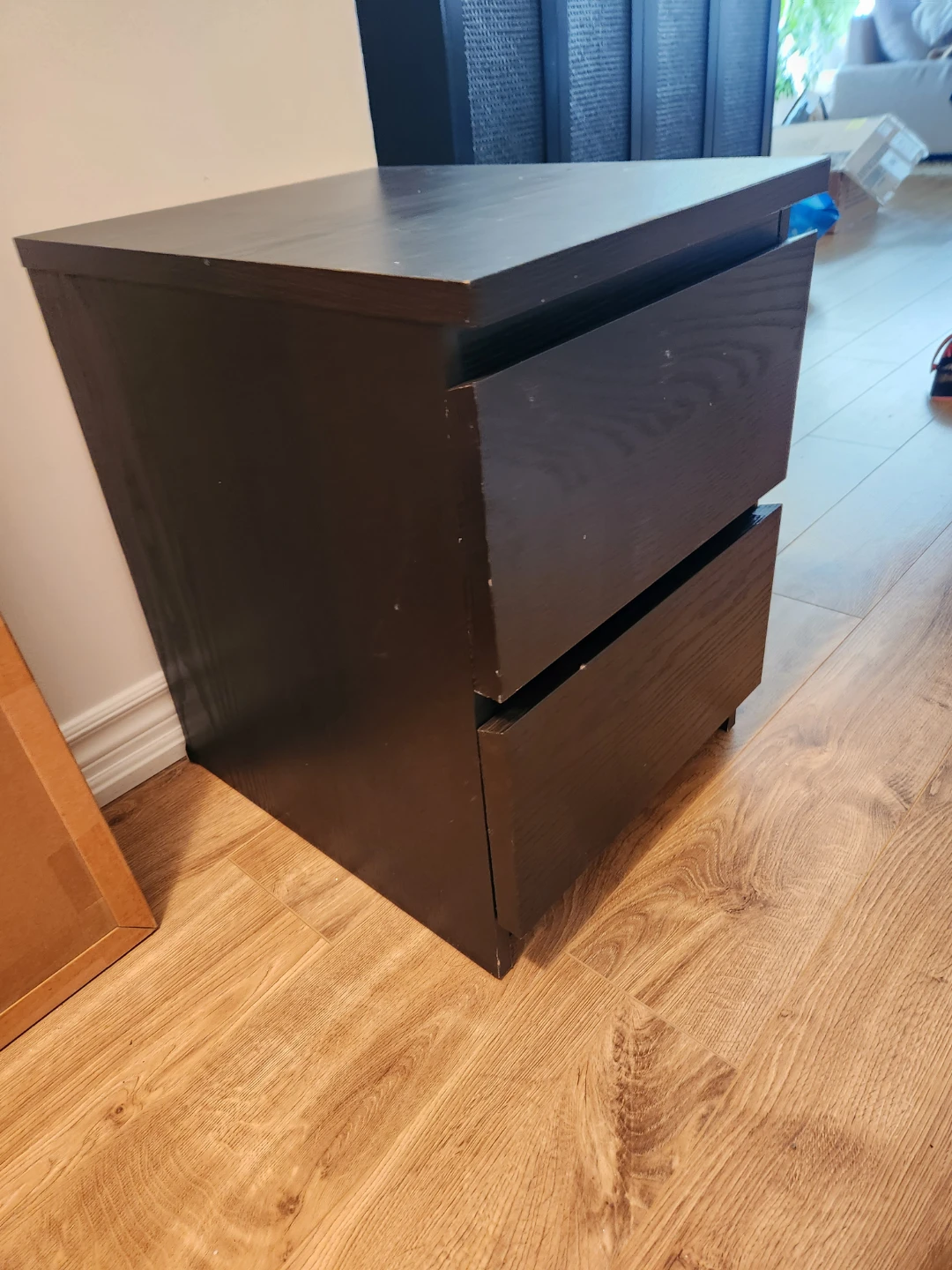 Malm Nightstand - Set of 2 Black/Brown - photo 4