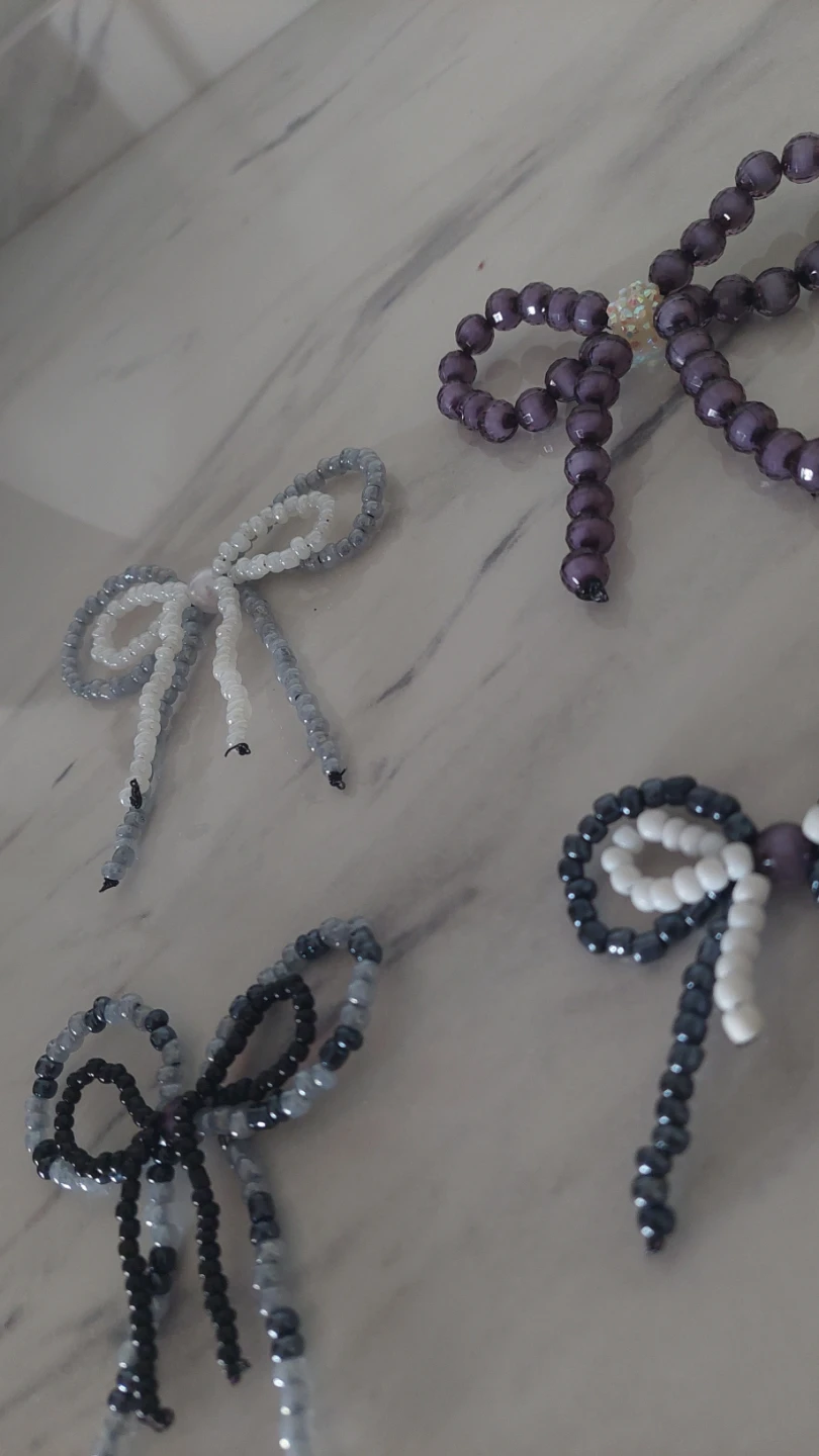 Beaded Bow Bag Charms (Set of 4) - photo 2