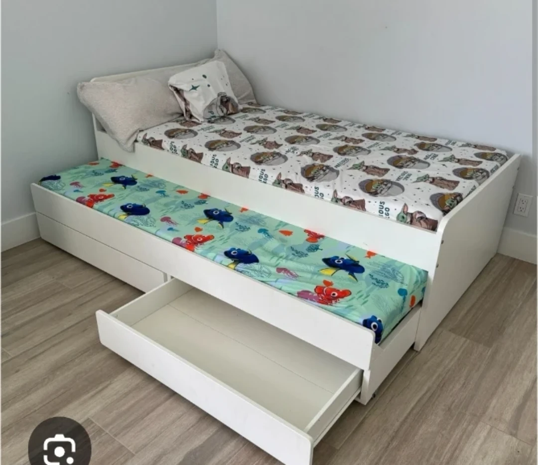 IKEA SLÄKT Bed frame w/ pull-out bed + storage, Twin