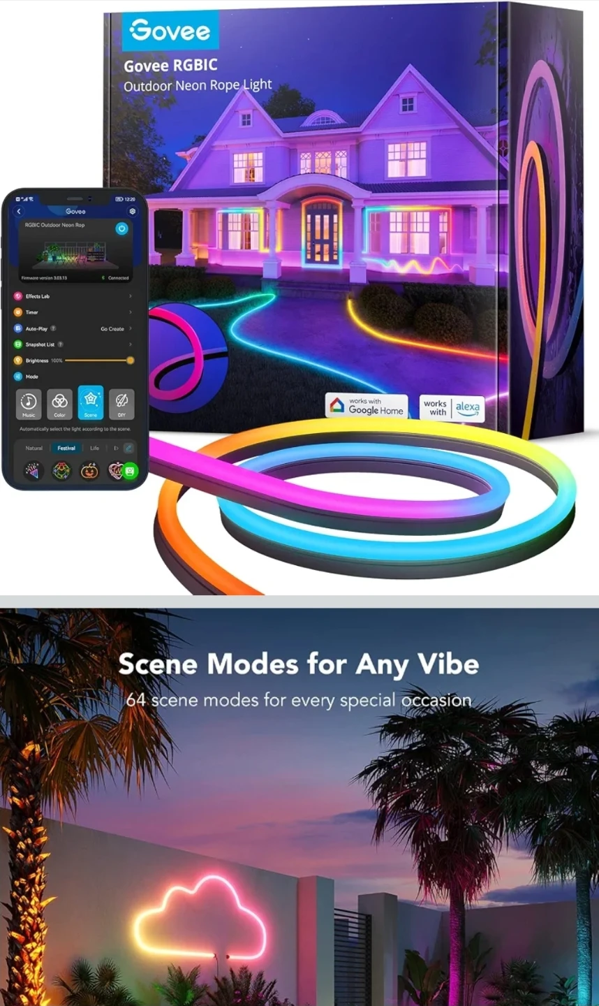 Govee RGBIC Outdoor Neon Rope Light - photo 2