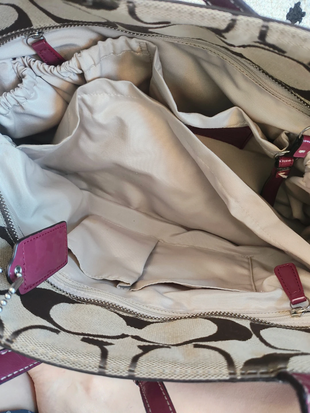 Coach Signature Tote Bag - Brown/Burgundy - photo 5