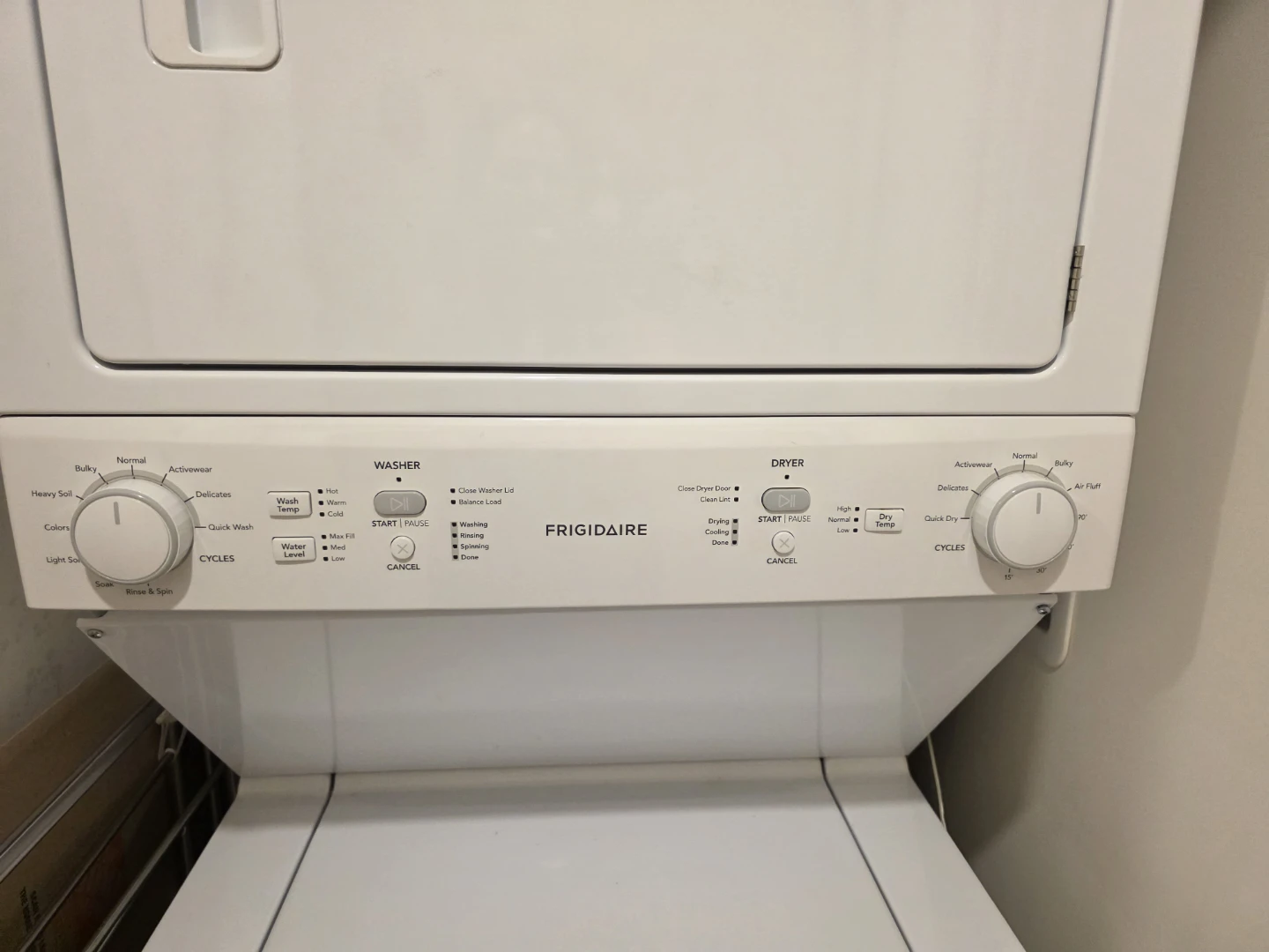 Frigidaire Stackable Washer and Dryer