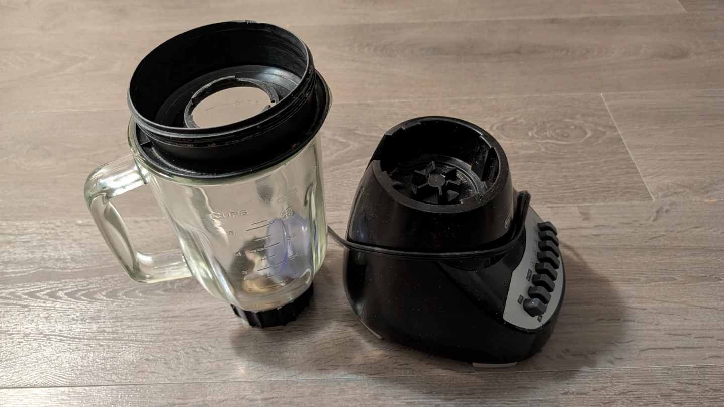 Black Blender Base and Glass Jar