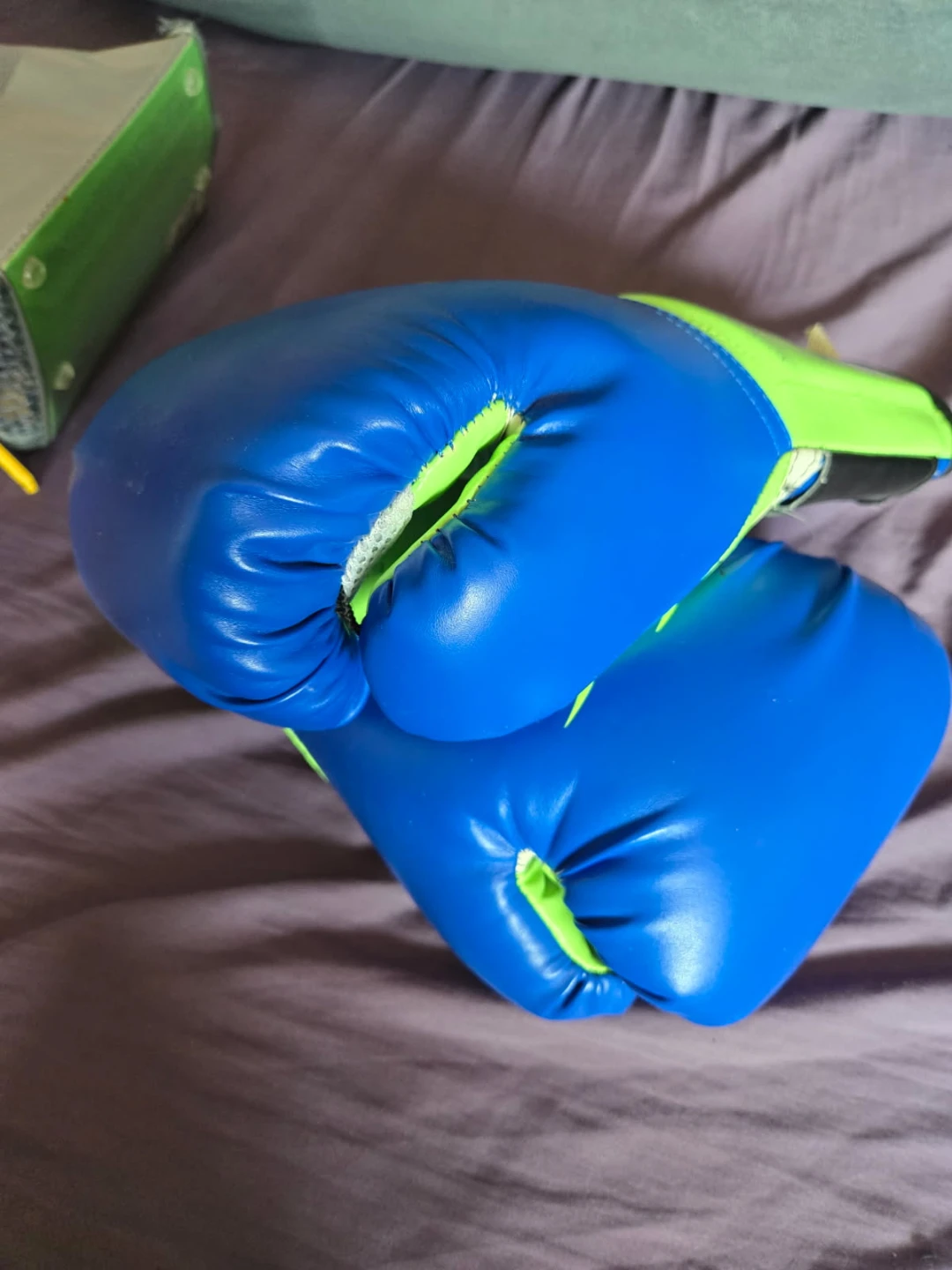 Blue boxing gloves - photo 3
