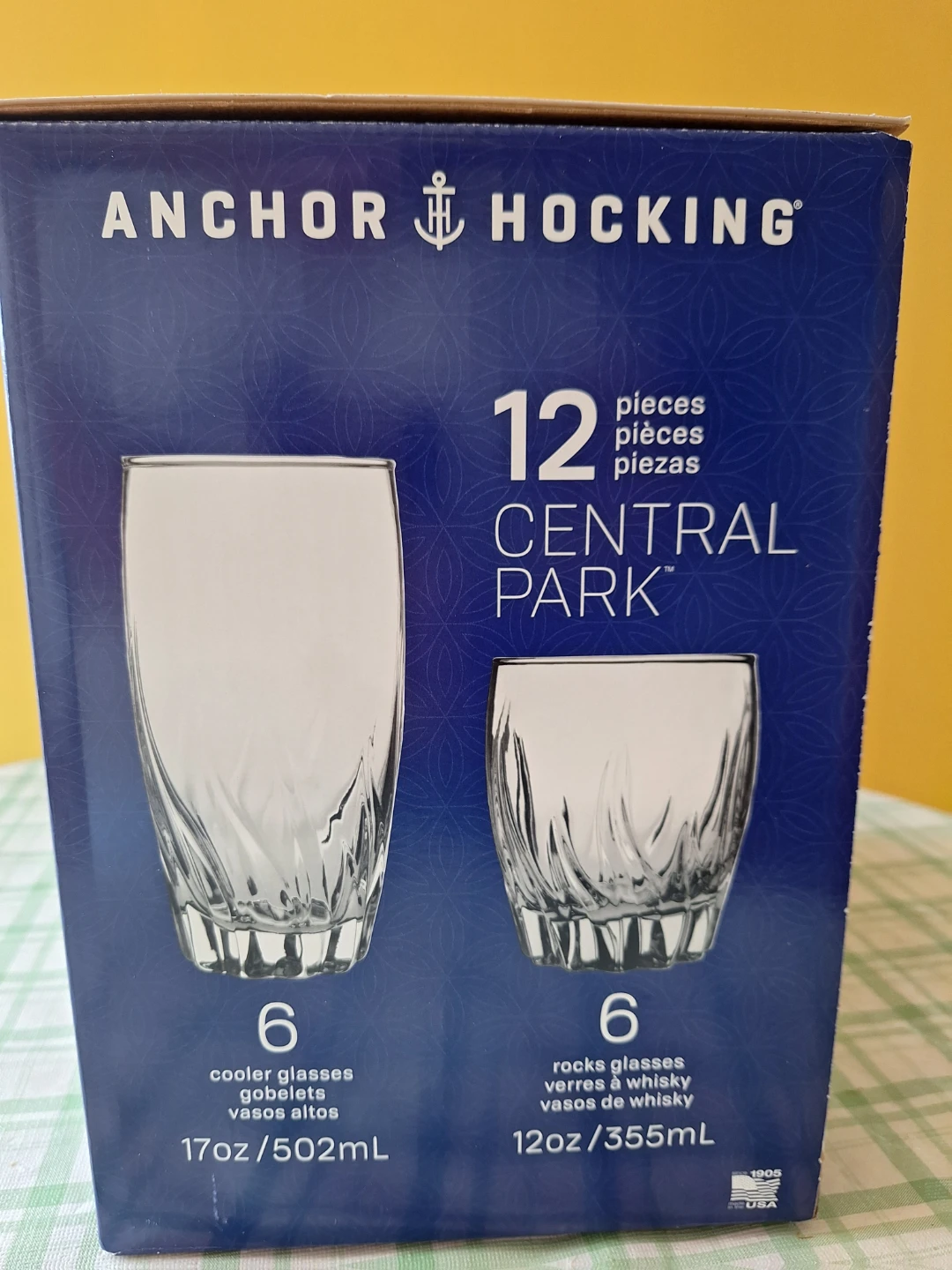 Anchor Hocking Central Park Glassware Set - 12 Pieces