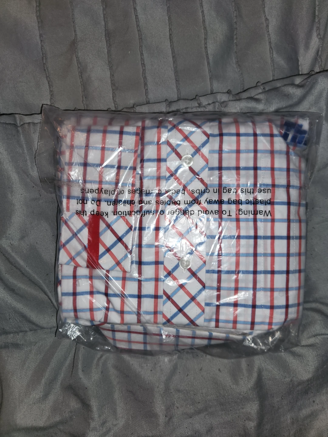 TWINTHRILL Men's Long Sleeve Button Shirt - Red Plaid - Medium - photo 2
