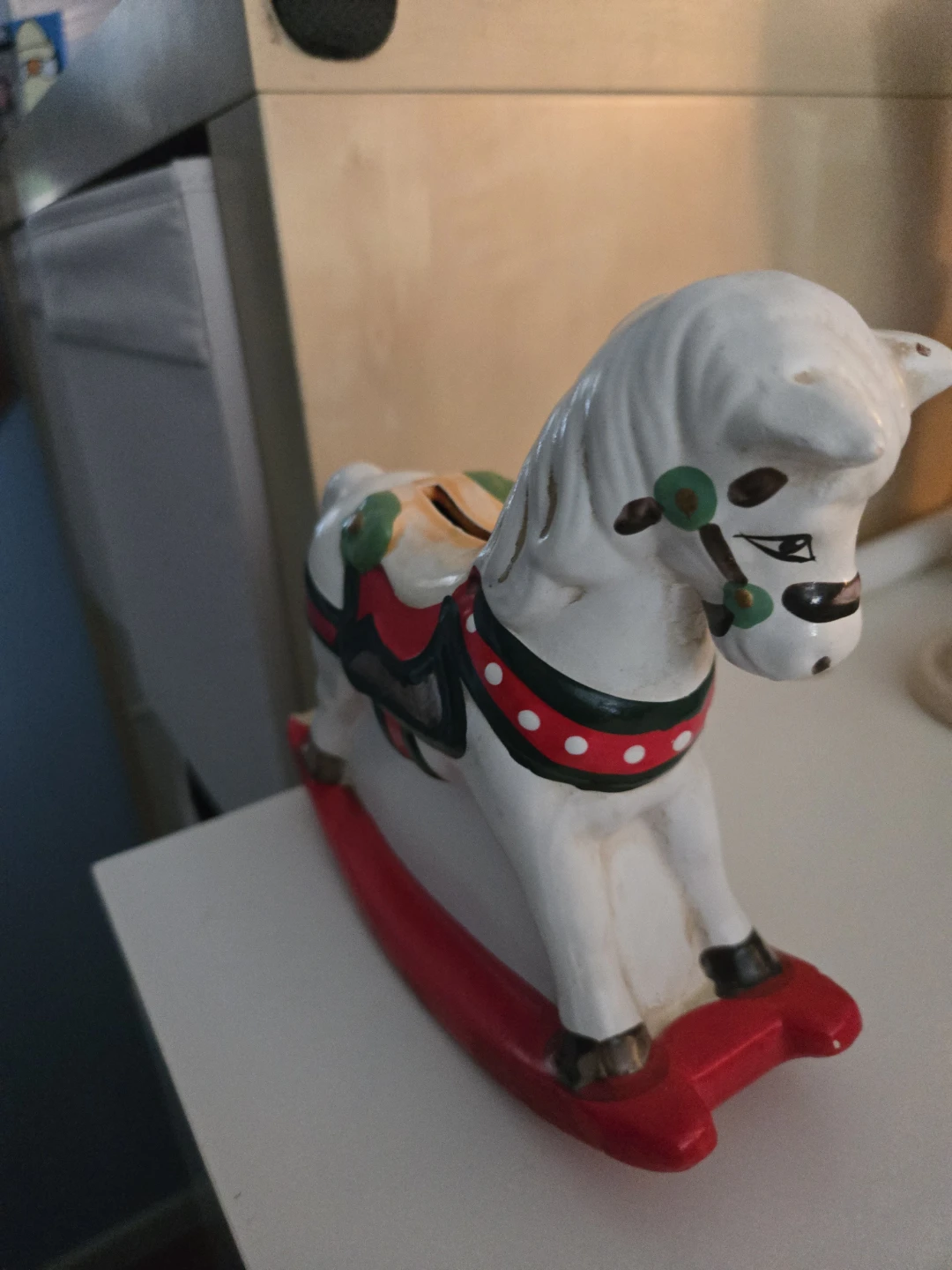 Vintage Ceramic Rocking Horse Coin Bank - photo 2