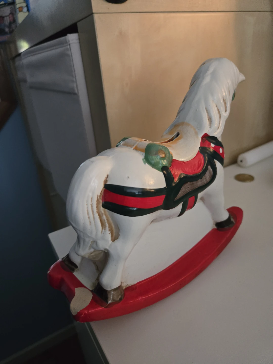 Vintage Ceramic Rocking Horse Coin Bank - photo 3