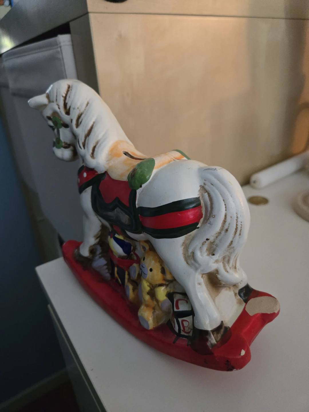 Vintage Ceramic Rocking Horse Coin Bank - photo 4
