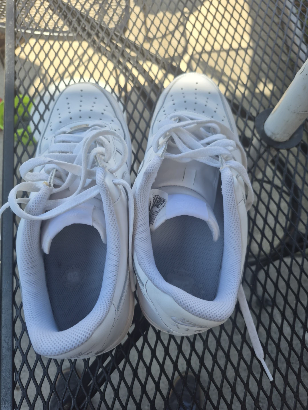Nike Air Force 1 White Leather Sneakers Size 10