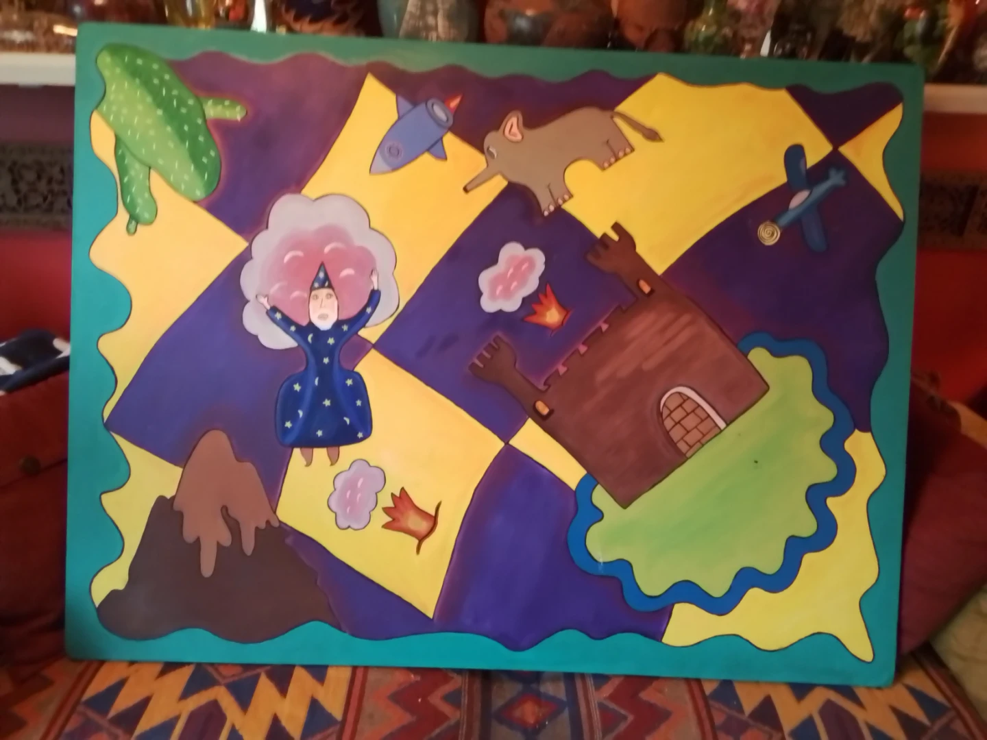 Original Artwork Painting - Whimsical Scene - photo 2