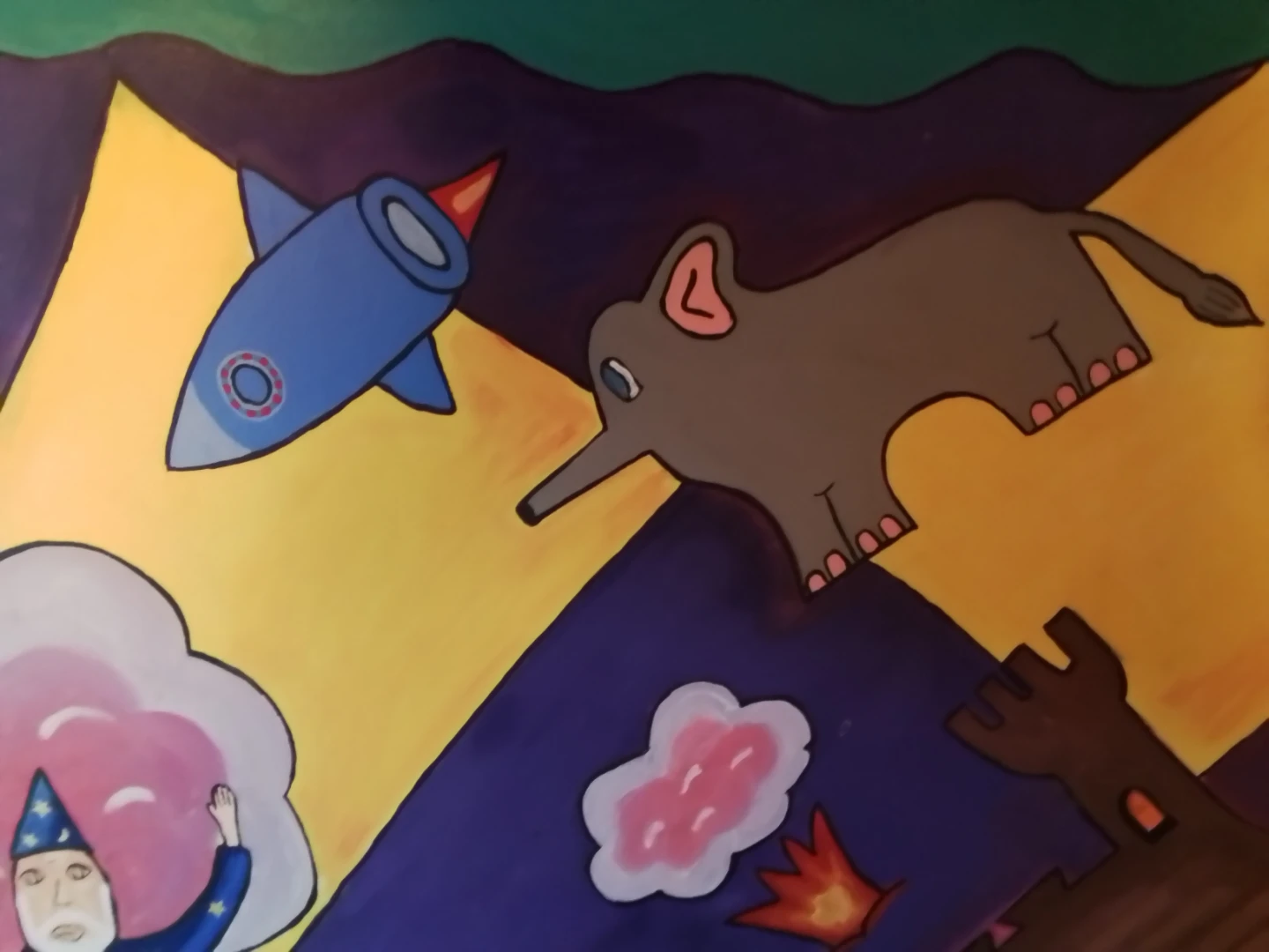 Original Artwork Painting - Whimsical Scene - photo 4