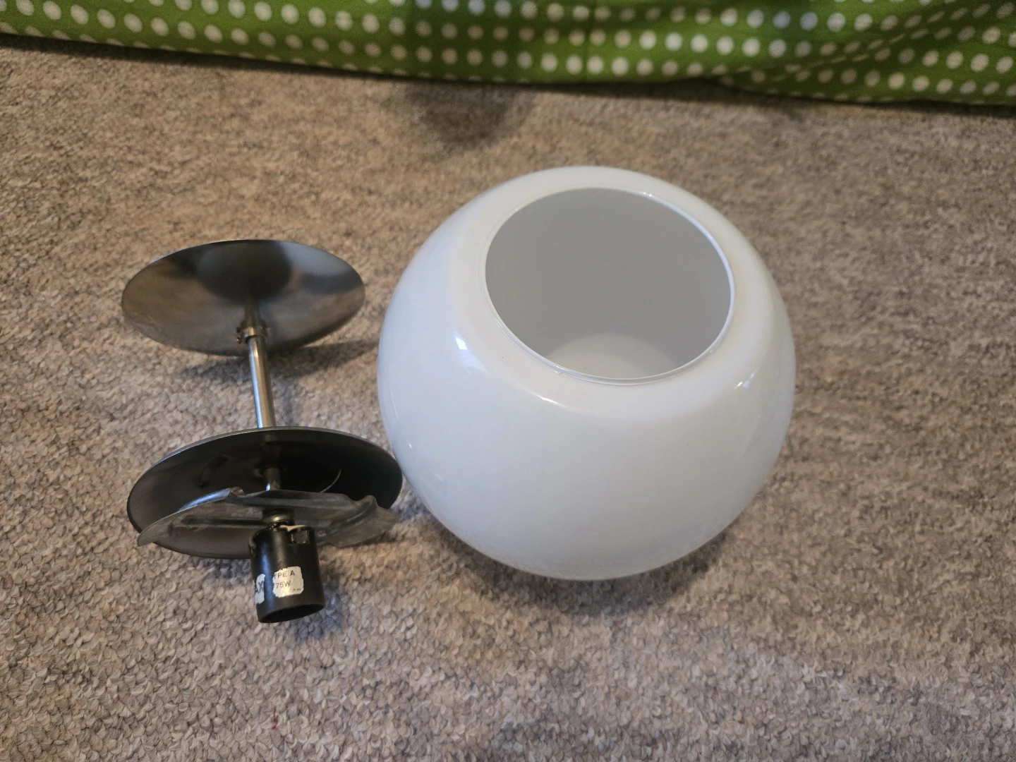 Ceiling Light Fixture &  Globe Shade  ceiling light fixture - photo 2