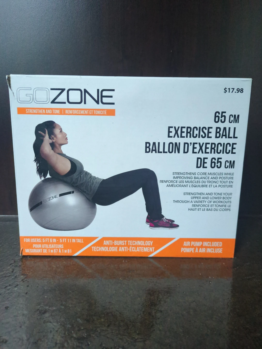 GoZone 65 cm Exercise Ball