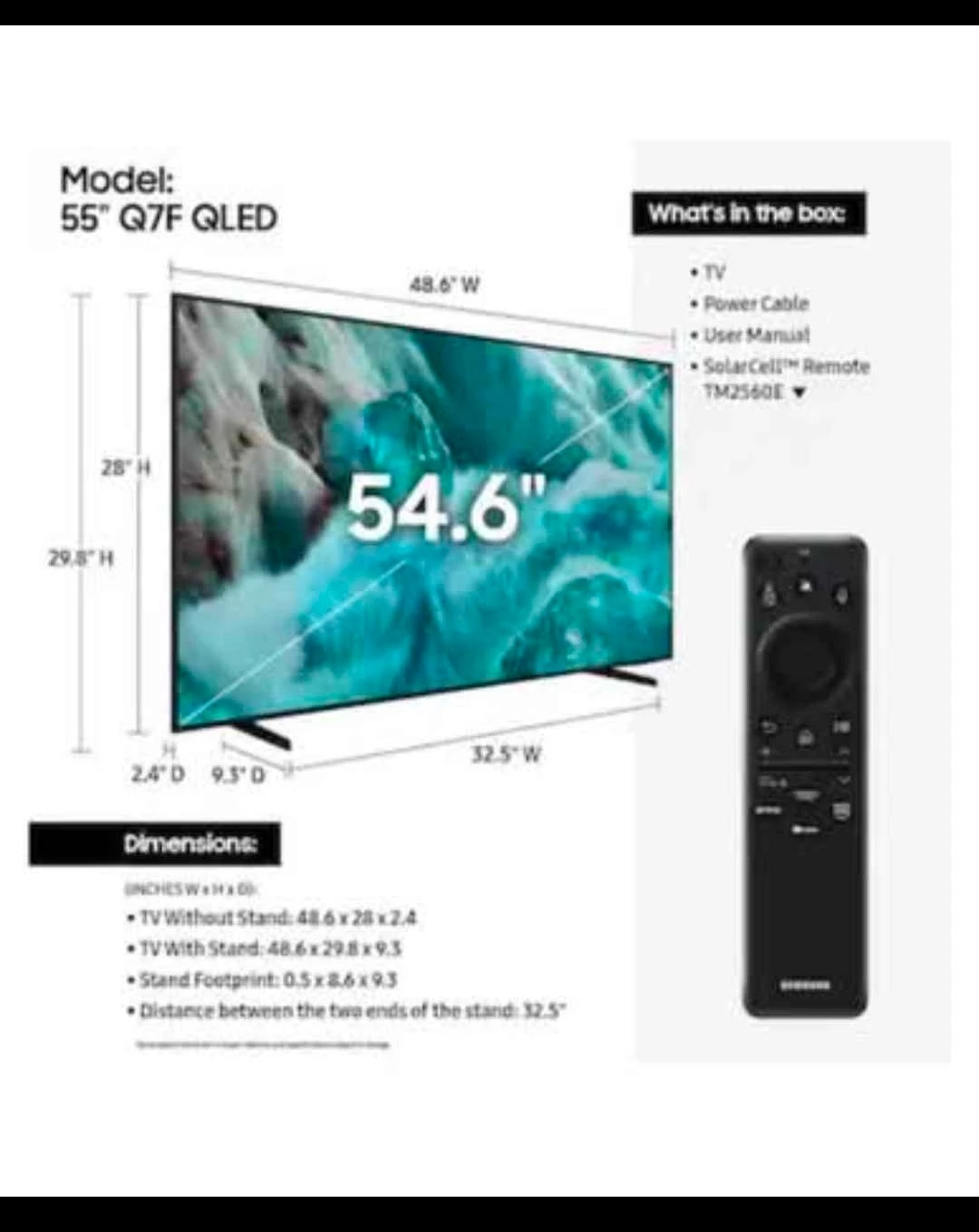 Samsung Class 55"  QLED Q7F 4K  AI Smart TV " NEW " - photo 5