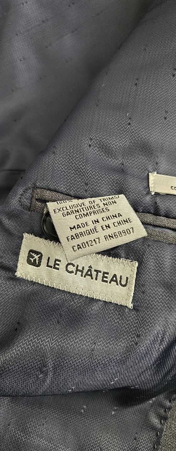 Le Château Men's Grey Blazer size 36 - photo 2