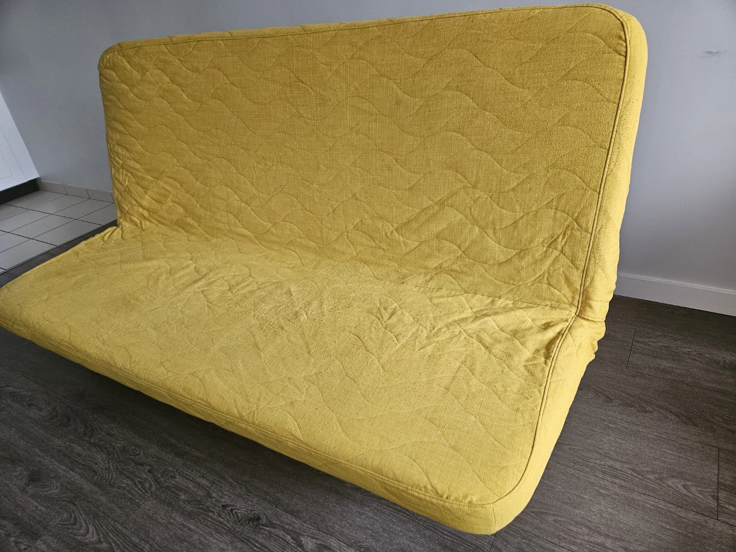 Yellow Futon Sofa Com Bed Mattress - photo 3