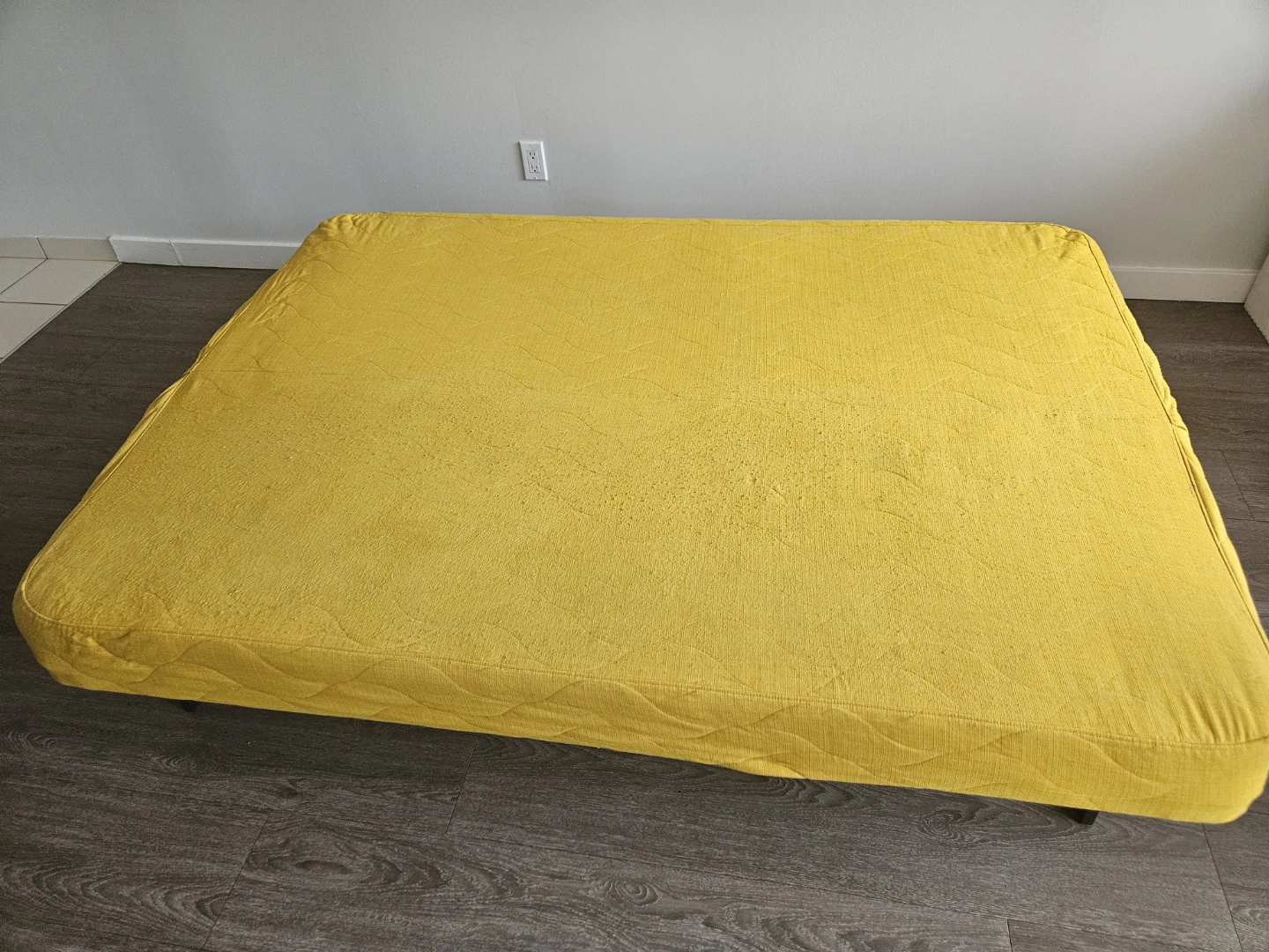 Yellow Futon Sofa Com Bed Mattress - photo 4