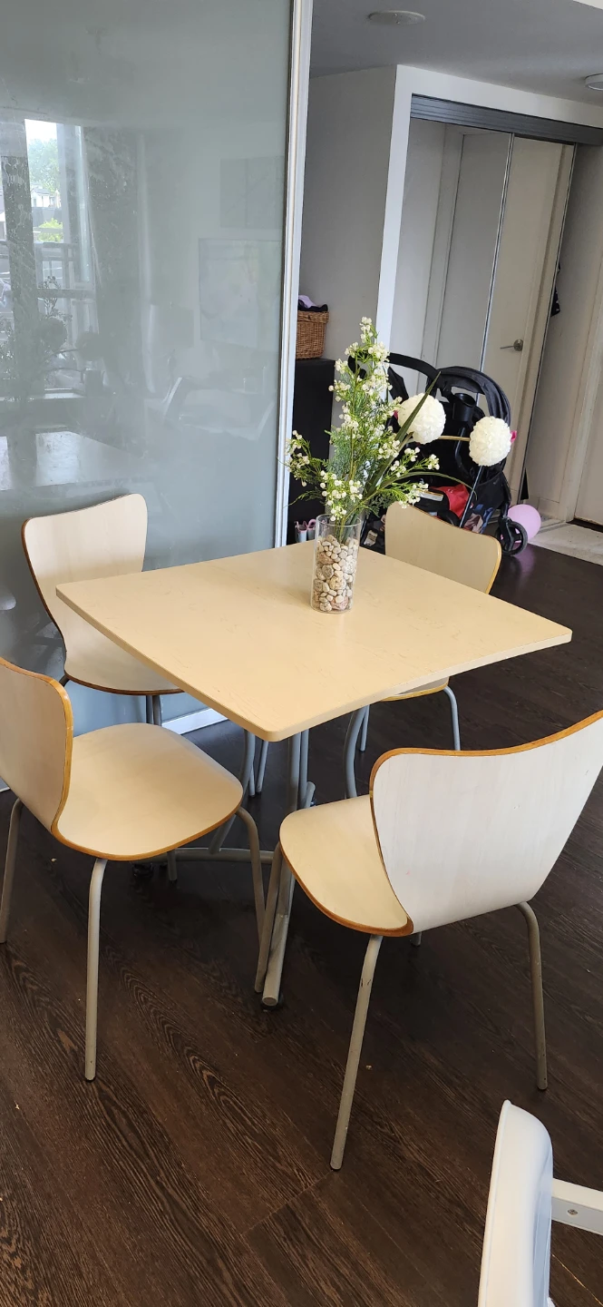 Dining Table Set with 4 Chairs