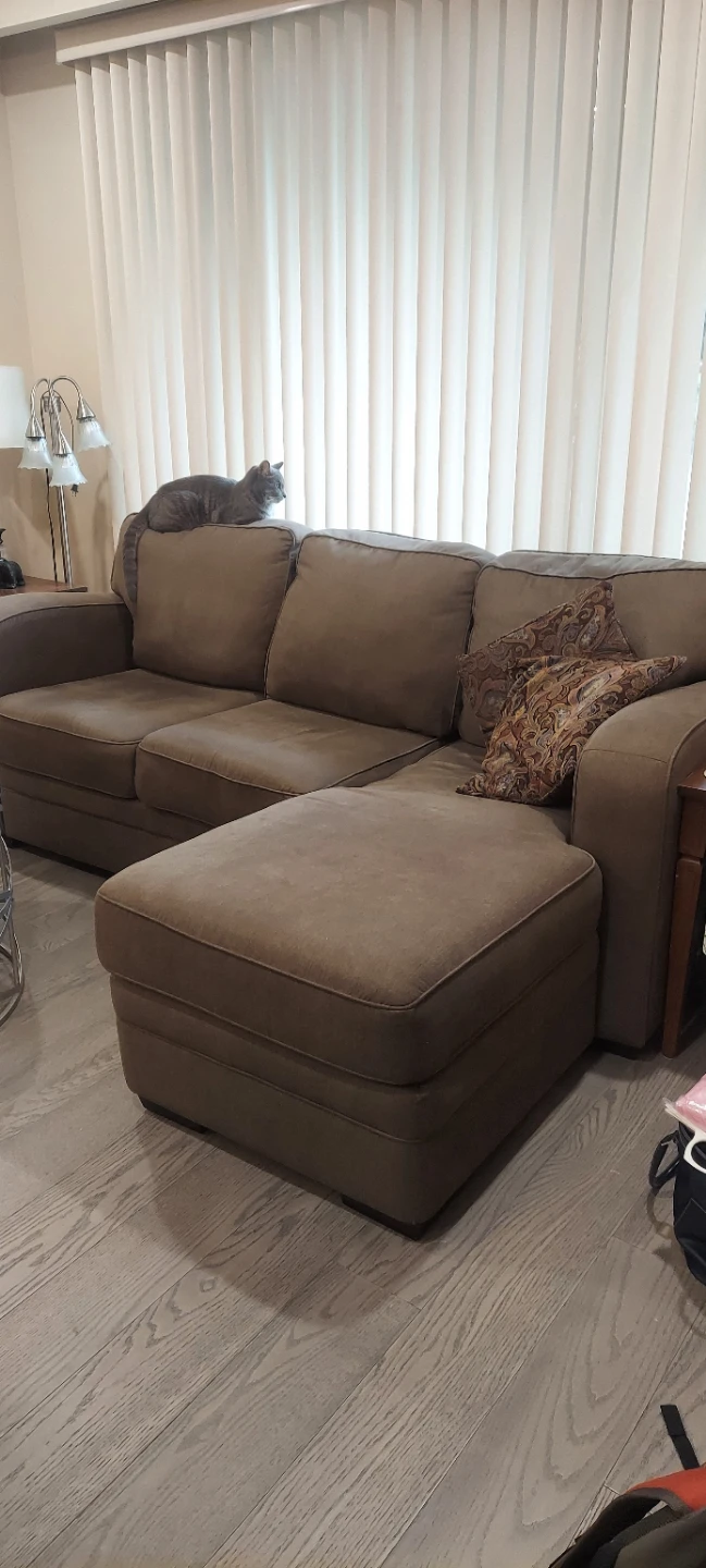 Brown Khaki Sectional Sofa - photo 3