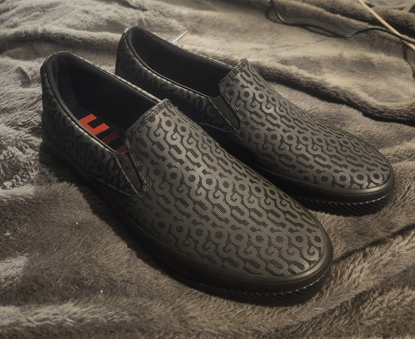HUGO Black Slip-On Sneakers Size 8 mens