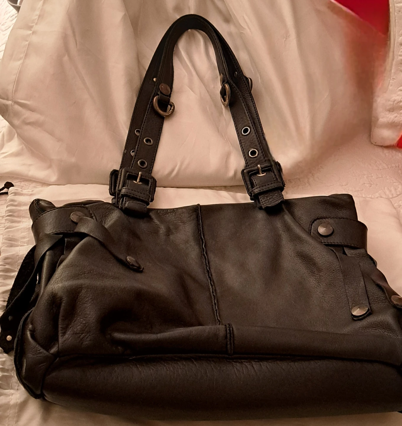Black Leather Hobo Bag - photo 2