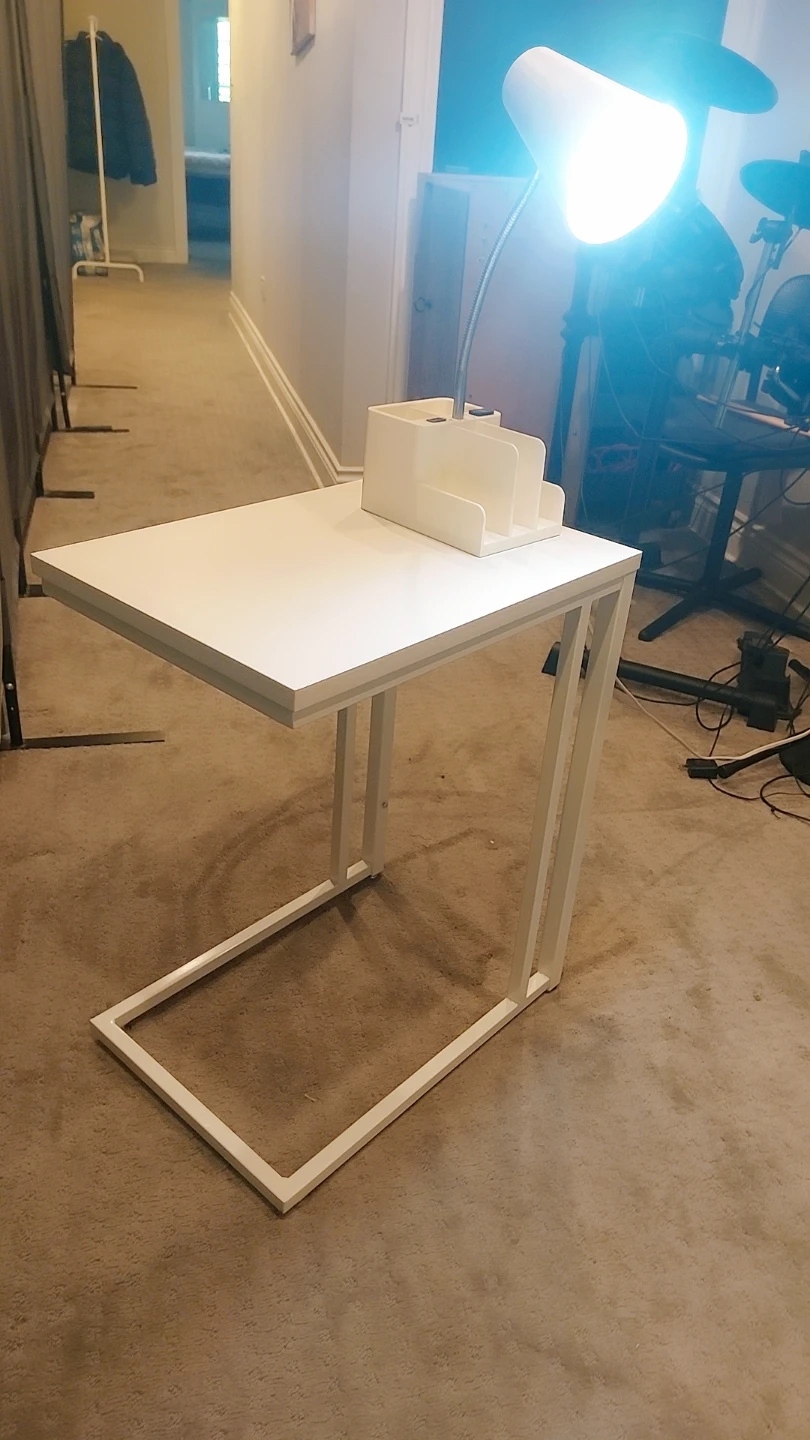 White C-Table Side Table