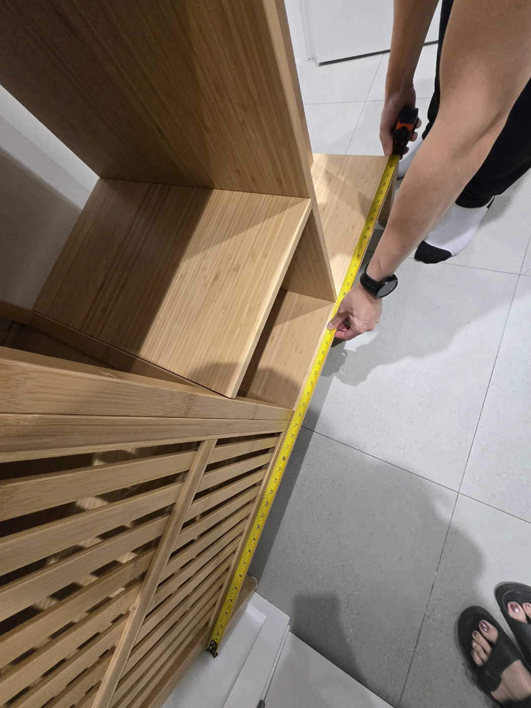 Bamboo Storage Shelf Unit Open wardrobe - photo 4