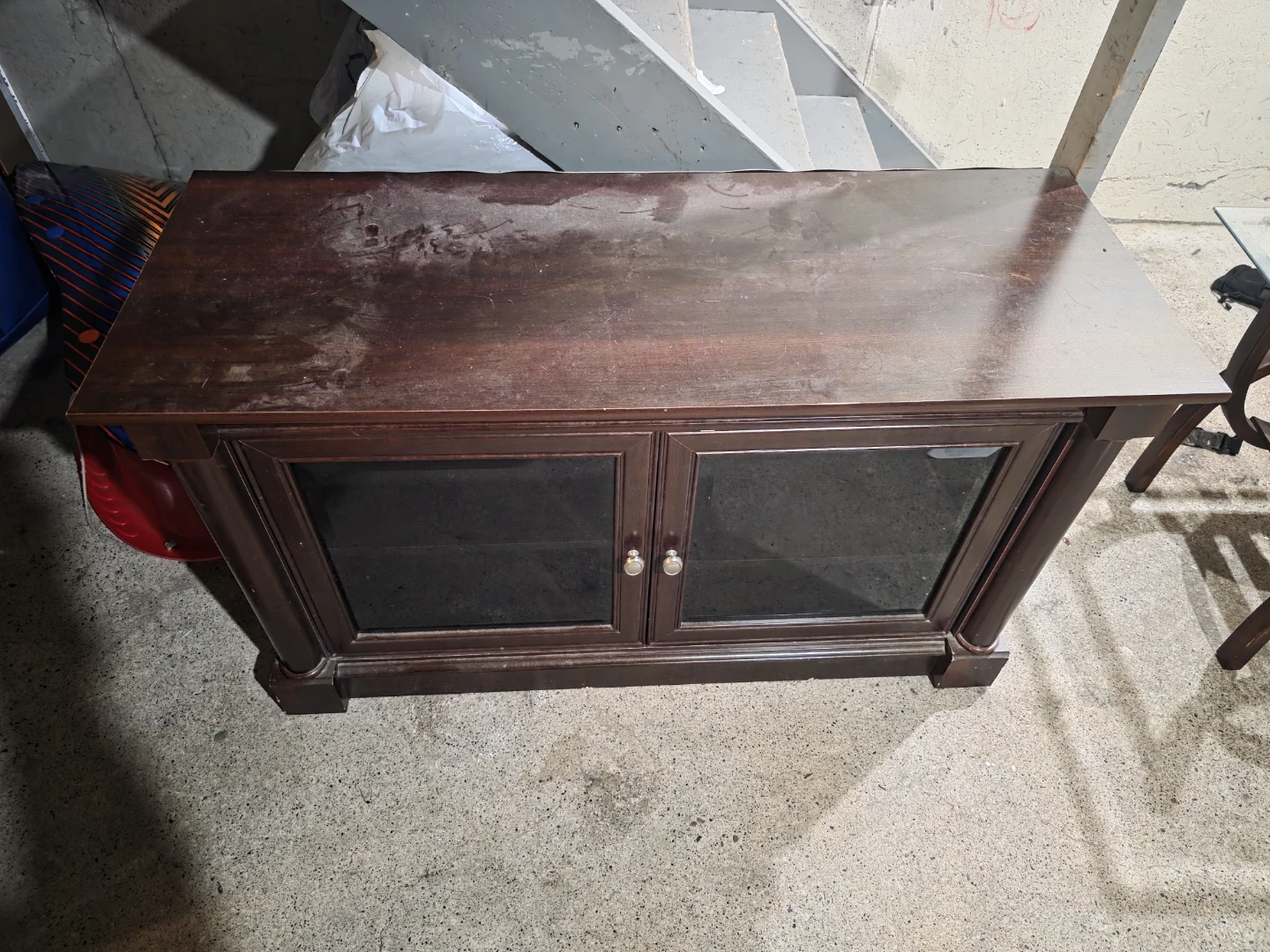 TV stand. Coffee table and a bunch of toys!