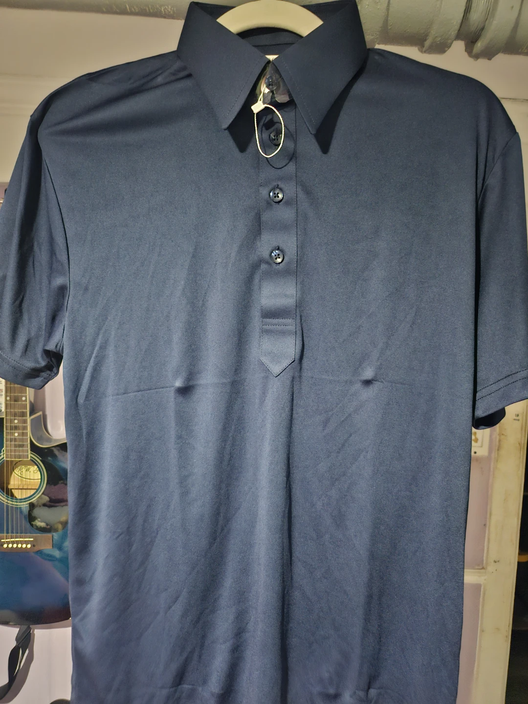 Navy Blue Short Sleeve Collared Shirt - photo 5