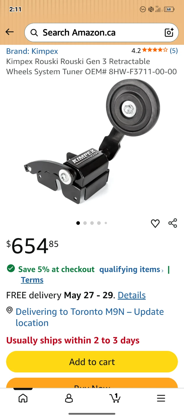 Kimpex Rouski Retractable Wheel System Gen 3