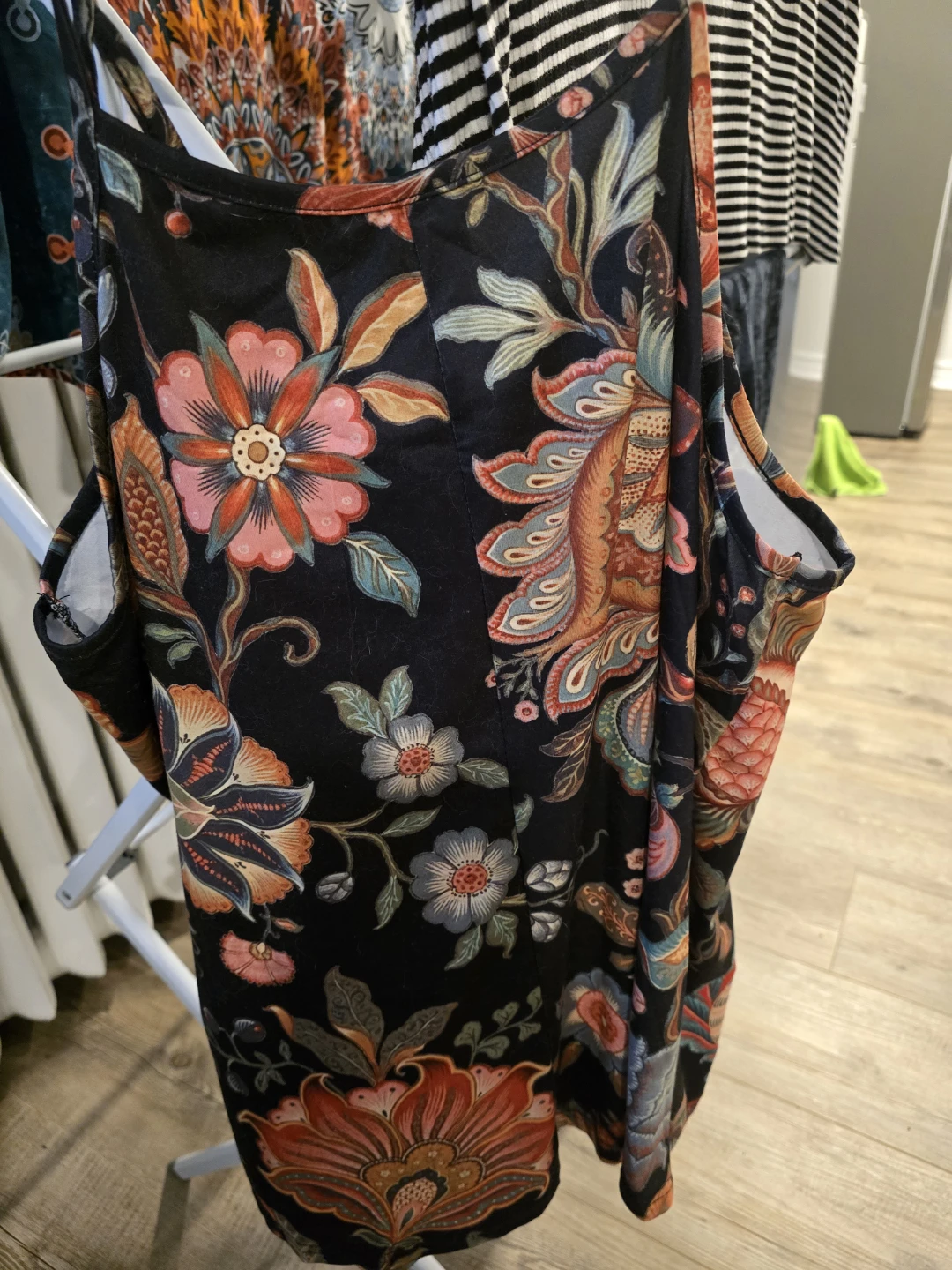 Black Floral Tank Top