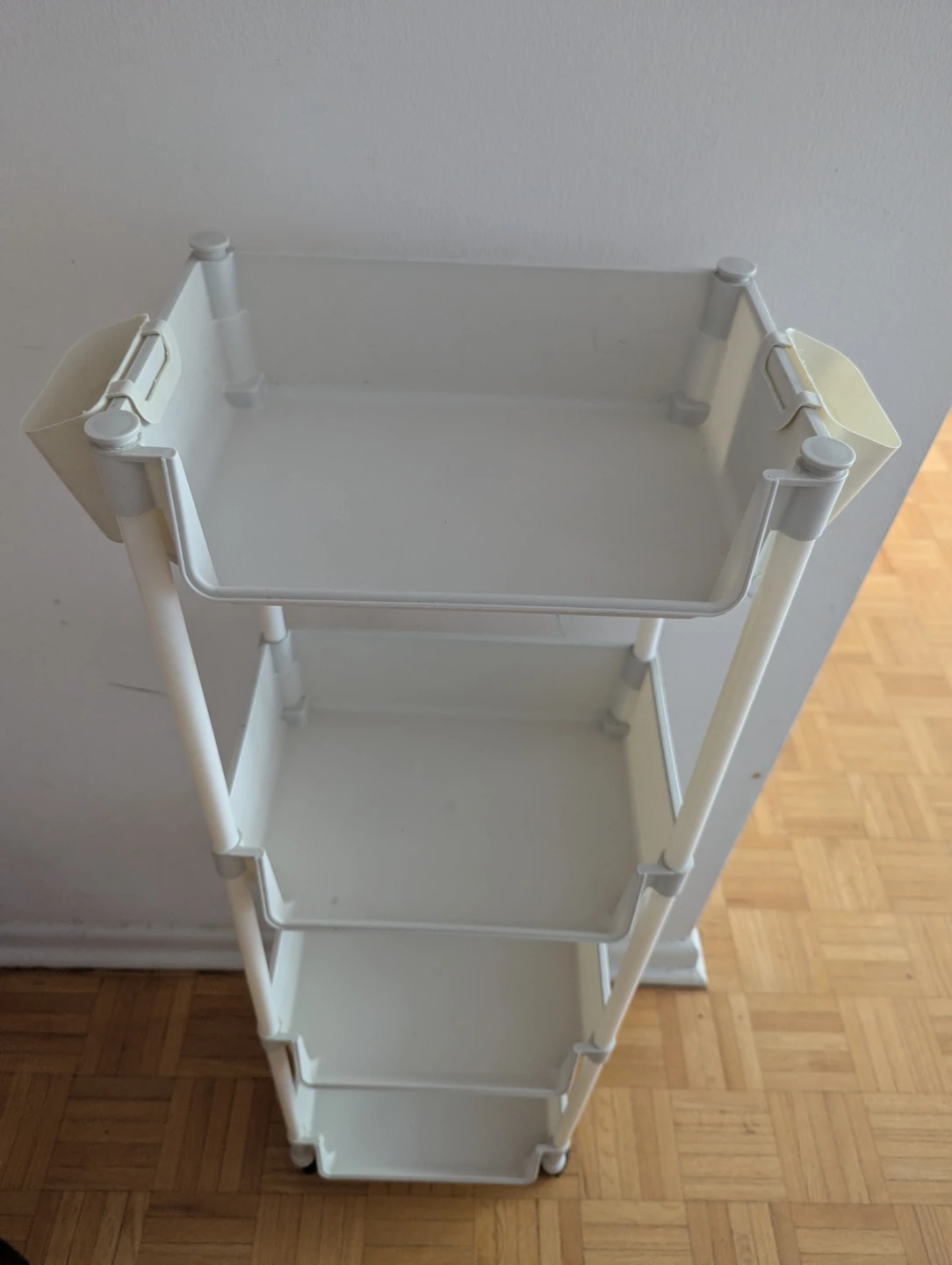 White 4-Tier Rolling Storage Cart