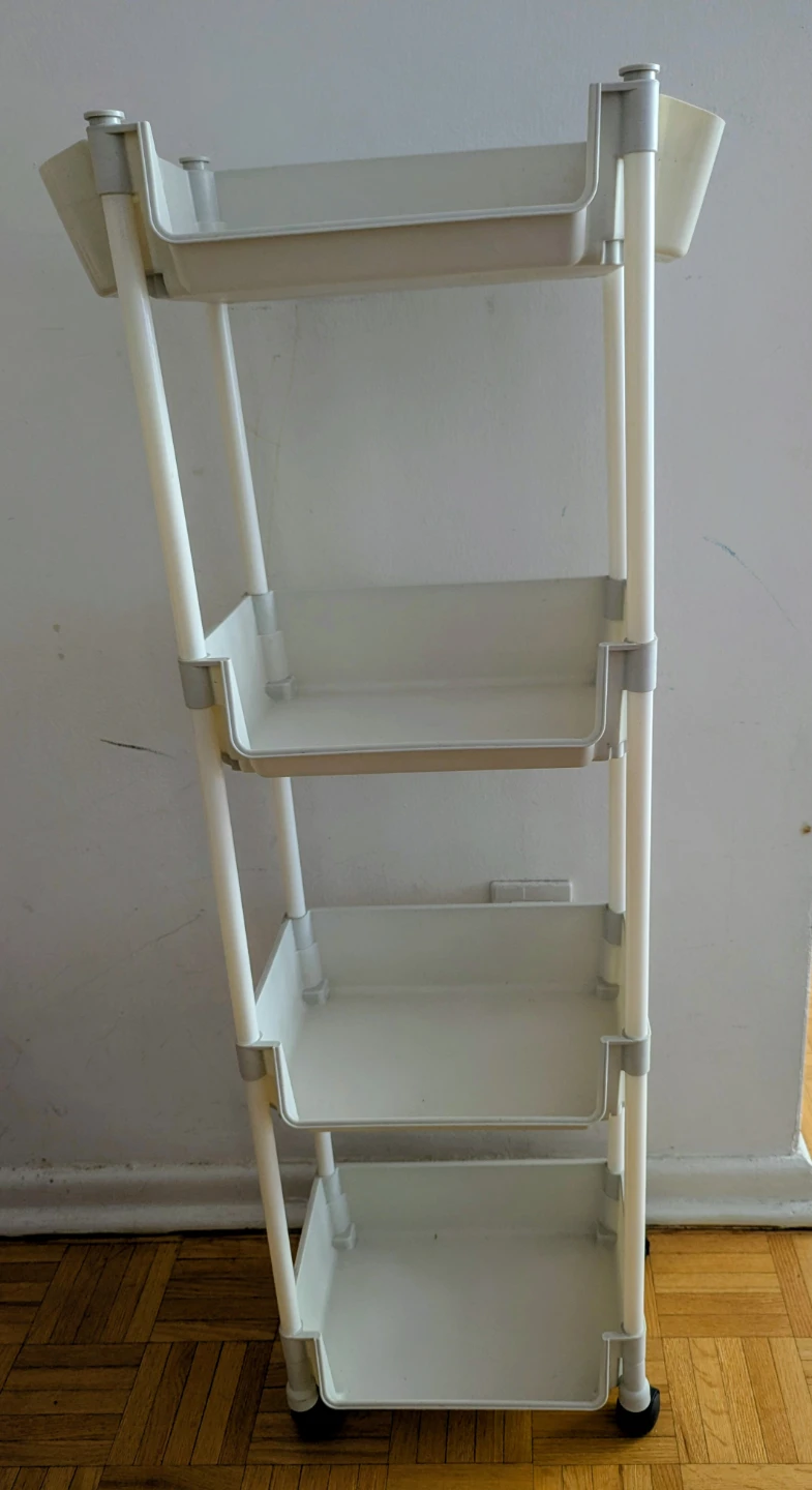 White 4-Tier Rolling Storage Cart - photo 2