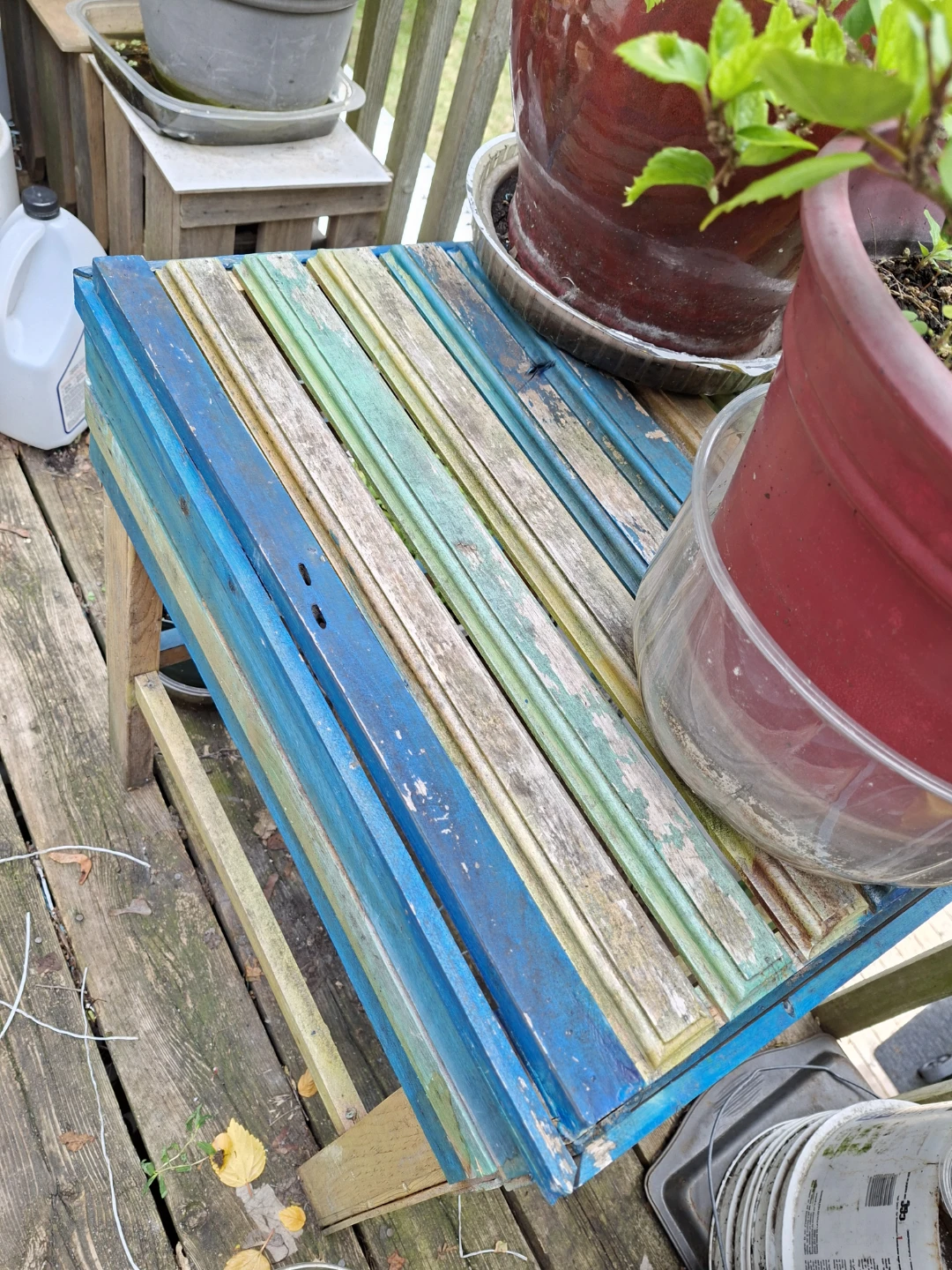 Wooden plant stand