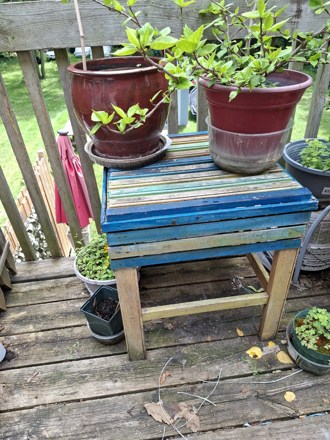 Wooden plant stand - photo 3