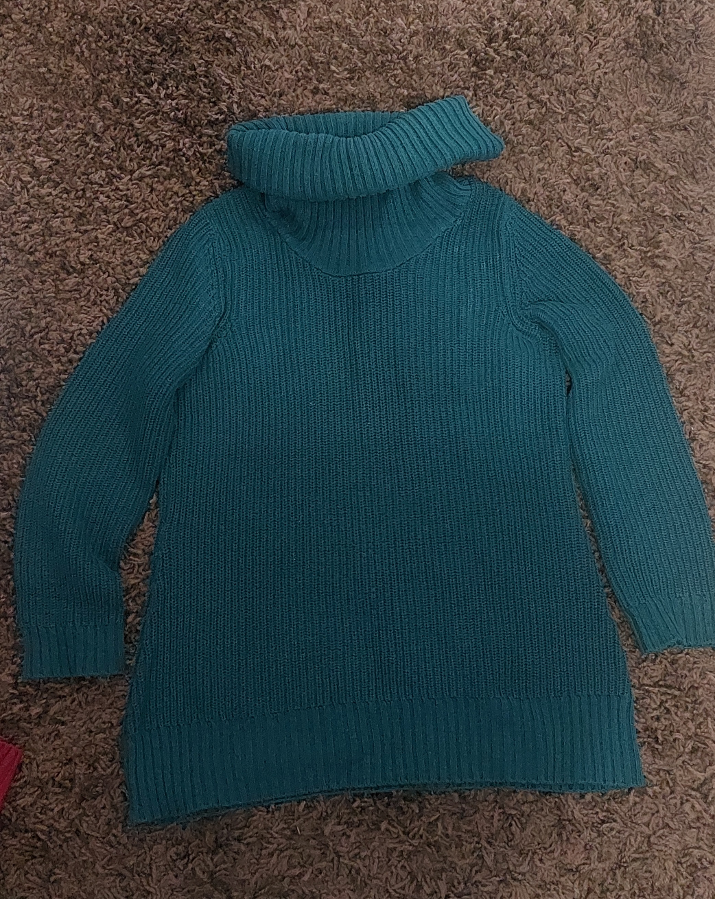 Teal Turtleneck Sweater
